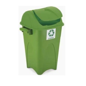 LIXEIRA 60L INJEPLASTEC BASCULANTE VERDE