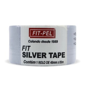 FITA ADESIVA SILVER TAPE CINZA 48MMX5M - FITPEL