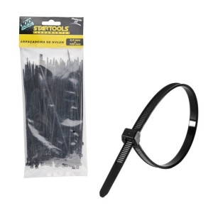 ABRACADEIRA DE NYLON PC.100UN 2,5X150MM - PRETO -  STARTOOLS