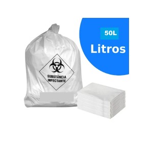 SACO DESCARTE INFECTANTE  50L BCO RL100UN - VABENE REF.27567