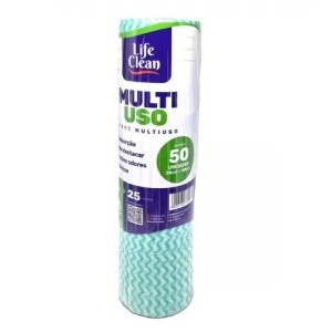 PANO MULTIUSO TIPO PERFEX VERDE 28CMX25M - LIFE CLEAN