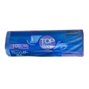 SACO DE LIXO TOPLIXO 100L AZUL C/15UN