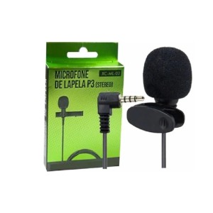 MICROFONE DE LAPELA P3 ESTEREO