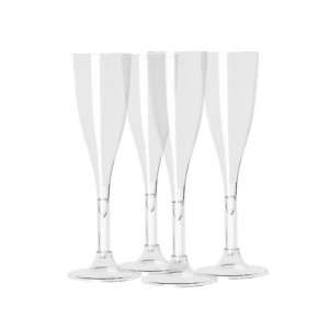 TAÇA ACRILICA 120ML P/ESPUMANTE PC.4UNID.  ELITE